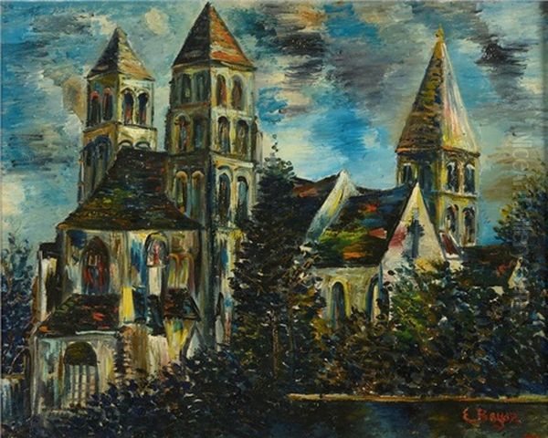L'eglise Du Village Oil Painting by Emile Boyer