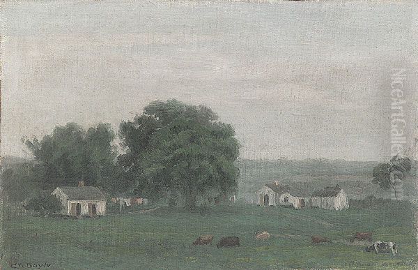 Acadian Homes Weeks Island, Louisiana Oil Painting by Charles Wellington Boyle