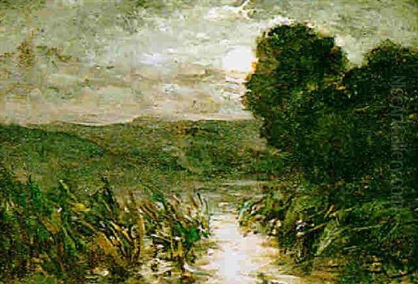 Moonlit View Oil Painting by George A. Boyle