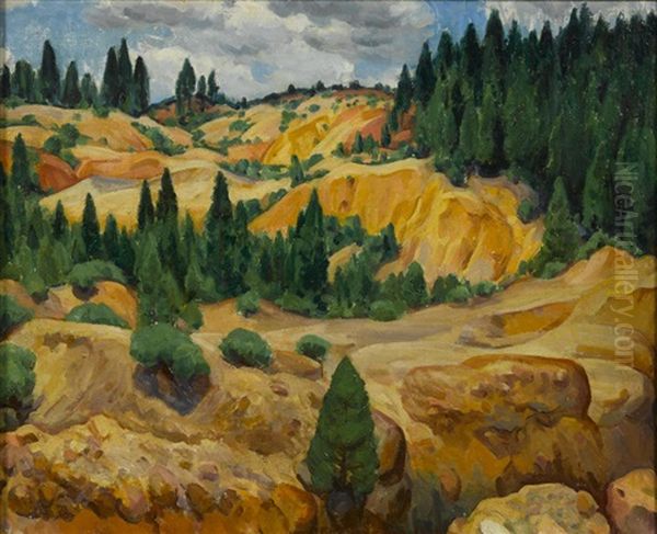 Gold Country Oil Painting by Raymond S. Boynton