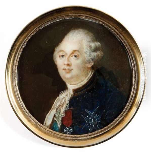 Portrait Du Roi Louis Xvi En Buste De Trois-quarts Oil Painting by Joseph Boze