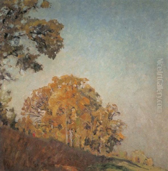 Eichengruppe Oil Painting by Eugen Felix Prosper Bracht