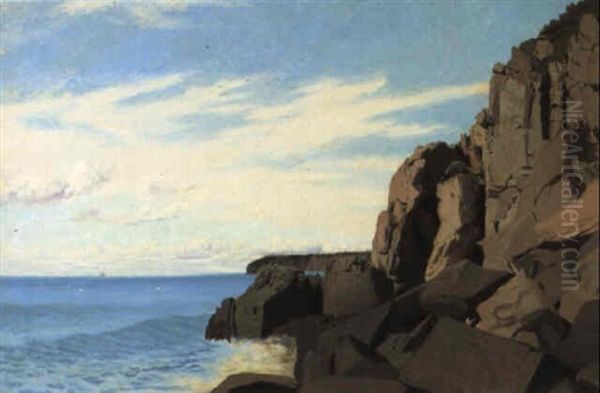 The Surf Beaten Rocks Oil Painting by William Bradford