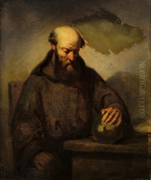 Portrait Of A Monk Oil Painting by Ferdinand de Braekeleer