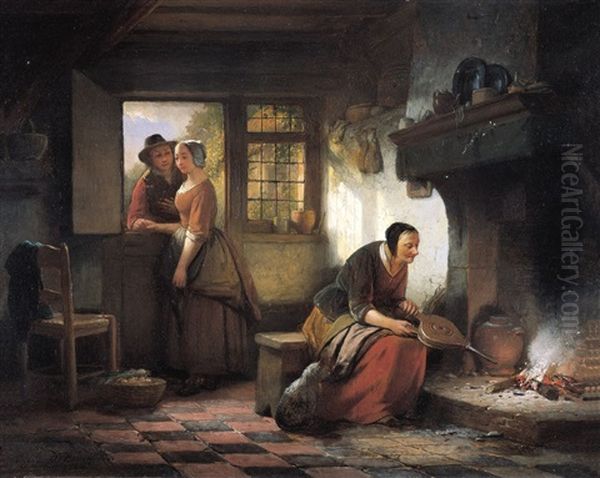 Le Feu Et Le Soleil Oil Painting by Ferdinand de Braekeleer