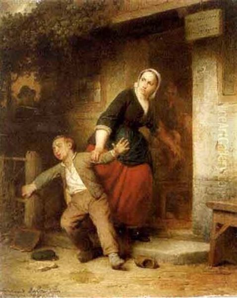 Der Ungezogene Schuler Oil Painting by Ferdinand de Braekeleer