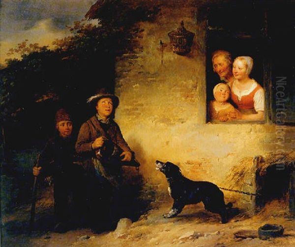 The Vagabonds Oil Painting by Ferdinand de Braekeleer