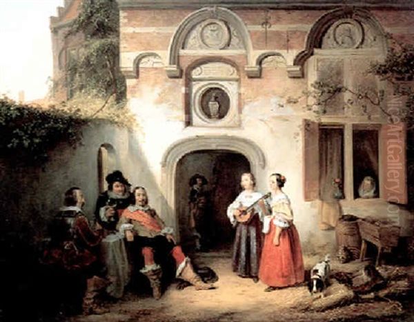 Das Konzert Oil Painting by Ferdinand de Braekeleer