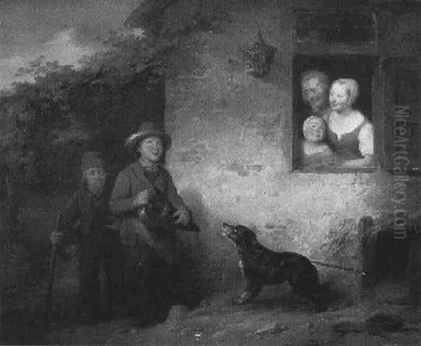 The Wandering Musician Oil Painting by Ferdinand de Braekeleer