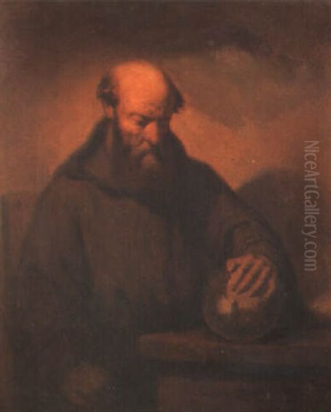 The Monk Oil Painting by Ferdinand de Braekeleer