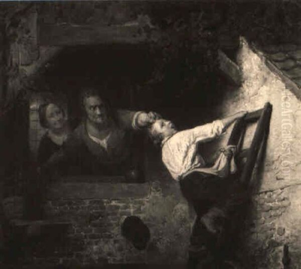 De Druivendief Oil Painting by Ferdinand de Braekeleer