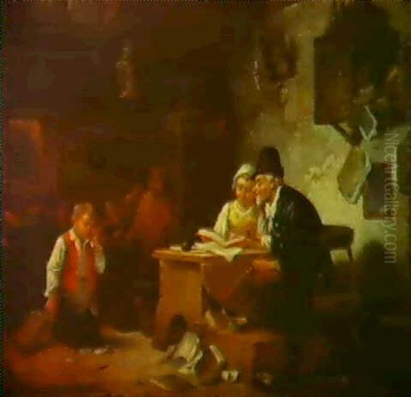 L'eleve Puni Oil Painting by Ferdinand de Braekeleer