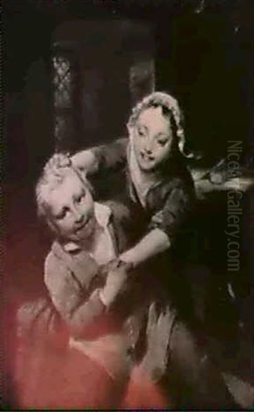 The Quarrel Oil Painting by Ferdinand de Braekeleer