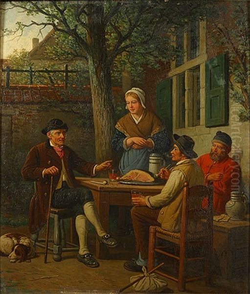 Het Verhaal Oil Painting by Adrien Ferdinand de Braekeleer