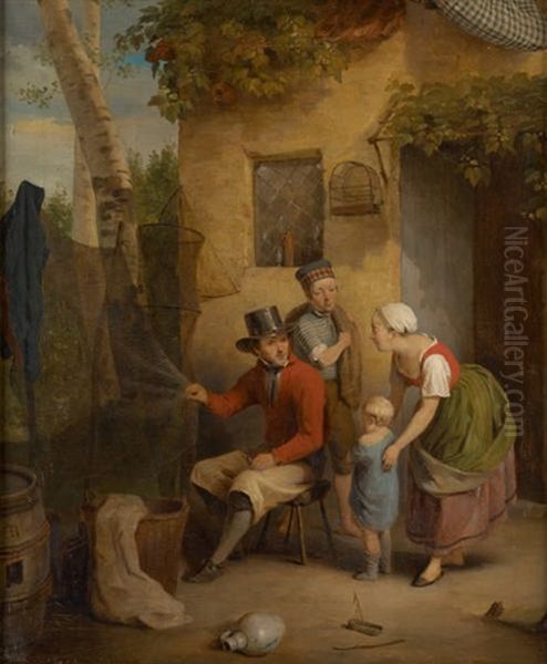 Pecheur Oil Painting by Adrien Ferdinand de Braekeleer