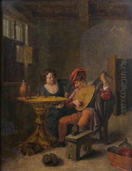 La Serenade Avec La Mort Oil Painting by Richard Brakenburg