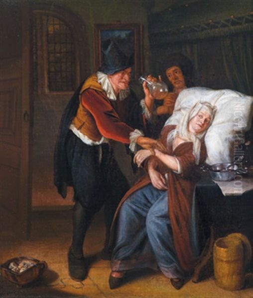 Der Arztbesuch Oil Painting by Richard Brakenburg