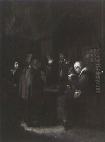 A Tulip Seller Oil Painting by Richard Brakenburg