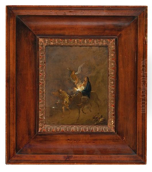 The Flight To Egypt Oil Painting by Leonard Bramer