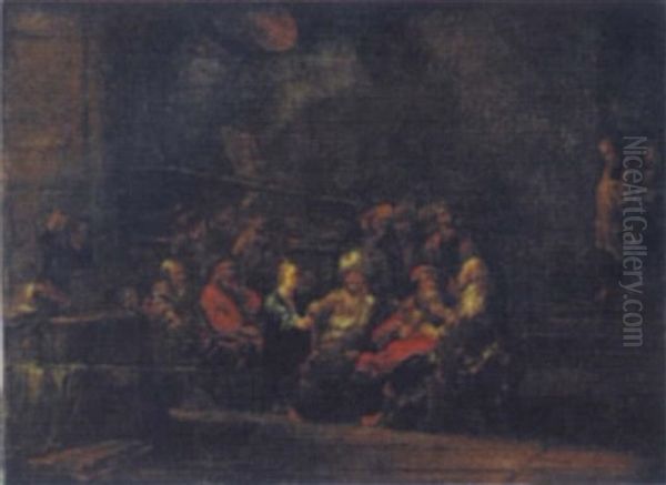 Jesus Disputing With The Doctors Oil Painting by Leonard Bramer