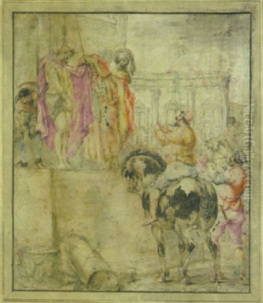 Die Schaustellung Christi Oil Painting by Leonard Bramer