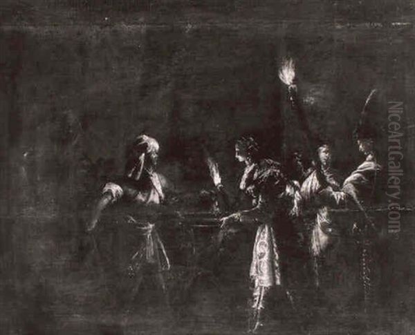 La Decollation De Saint Jean-baptiste Oil Painting by Leonard Bramer