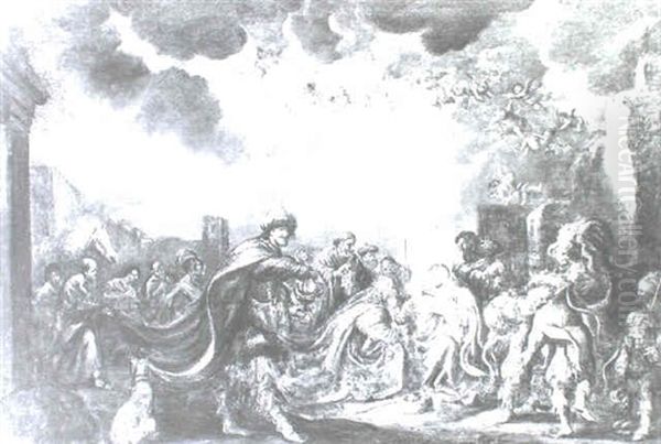 The Adoration Of The Magi Oil Painting by Leonard Bramer