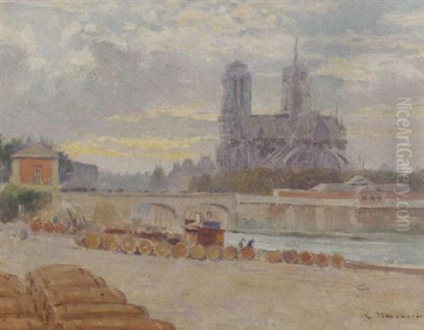 Blick Auf Notre-dame Oil Painting by Carlo Brancaccio