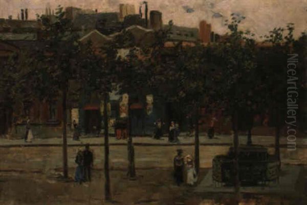 Boulevard De Clichy Oil Painting by Carlo Brancaccio