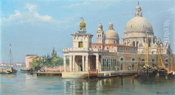 The Dogana, Venezia Oil Painting by Antonietta Brandeis