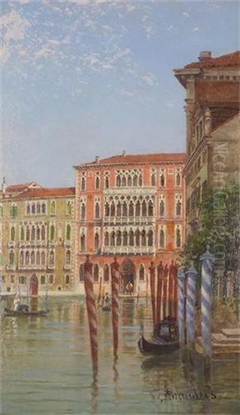 Palazzo Ca Foscario Oil Painting by Antonietta Brandeis
