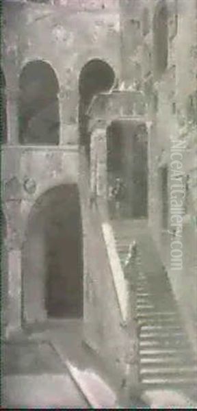 Scala Nel Castile Del Bargellofierenze Oil Painting by Antonietta Brandeis