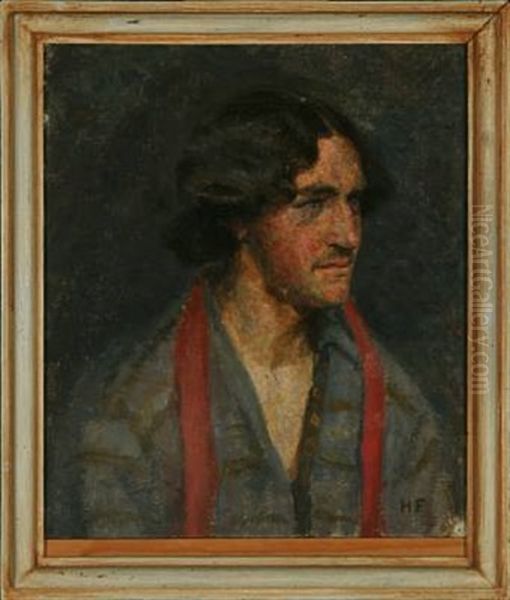 Selfportrait Oil Painting by Hedvig Brandt