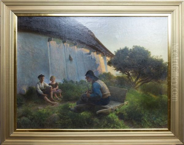 The Great Storyteller Oil Painting by Hans Ole Brasen