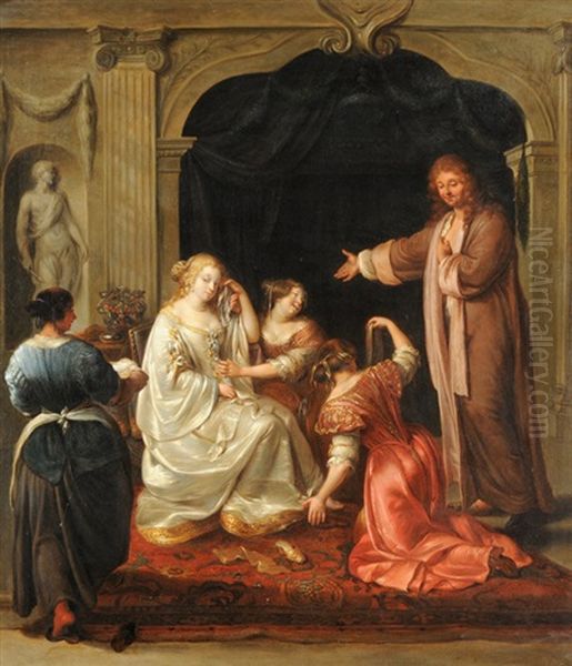 Die Neuvermahlten Oil Painting by Adam Johann Braun