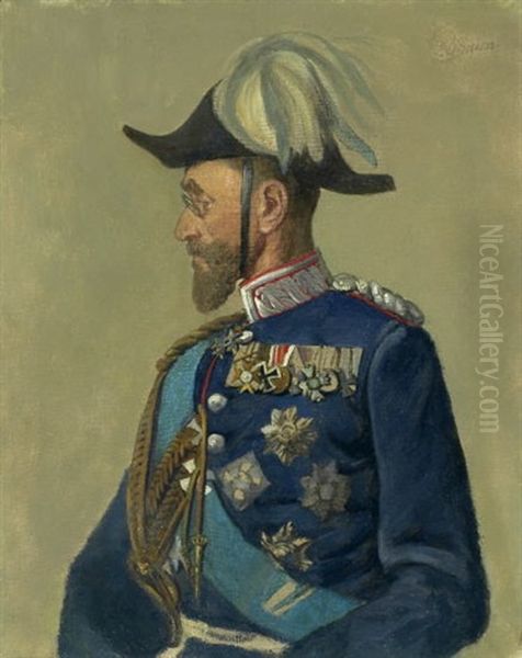Bildnis Eines Bayerischen Generals Oil Painting by Louis Braun