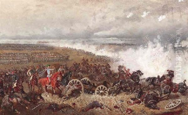 Schlacht Bei Konigsgraz Oil Painting by Louis Braun