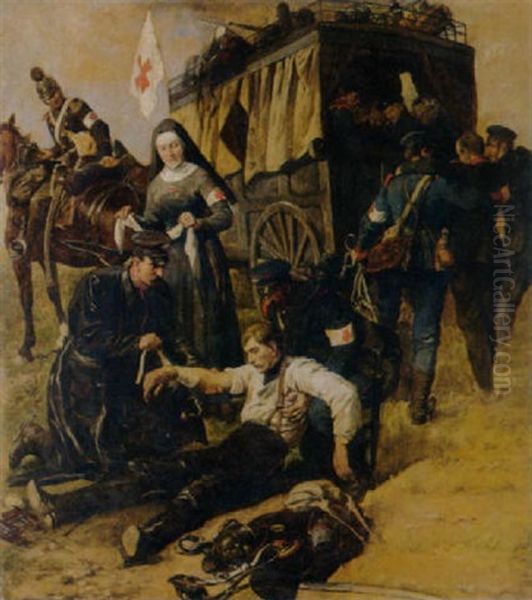 Nach Der Schlacht Oil Painting by Louis Braun