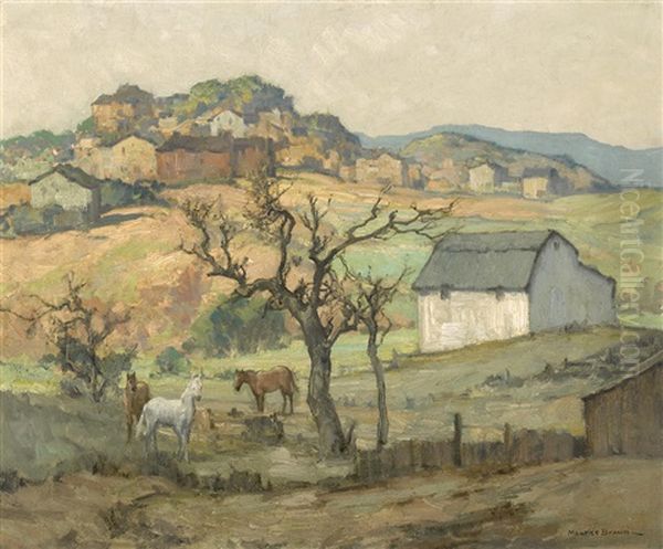 Barn And Hillside Oil Painting by Maurice Braun