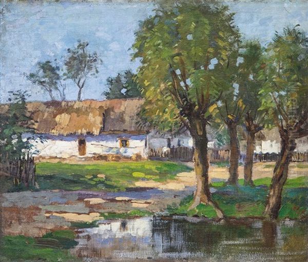 Zrcadleni Oil Painting by Zdenka Braunerova