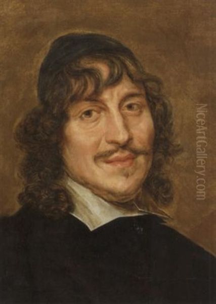 Portrat Eines Jungen Herrn Mit Schnauzbart Oil Painting by Jan De Bray