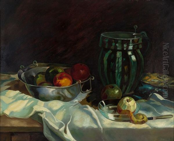 The Apple Harvest Oil Painting by Osip Emmanuilovich Braz