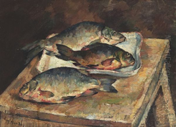 Koksstilleben Med Fiskar Oil Painting by Osip Emmanuilovich Braz