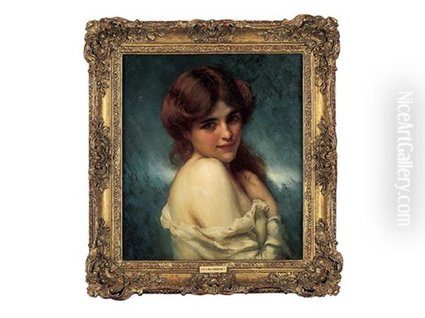A Girl Oil Painting by William A. Breakspeare