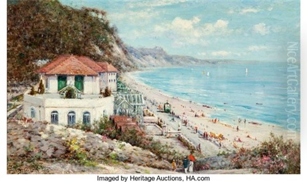 The Solarium At Branksome Chine, Poole Oil Painting by Alfred Fontville de Breanski Jr