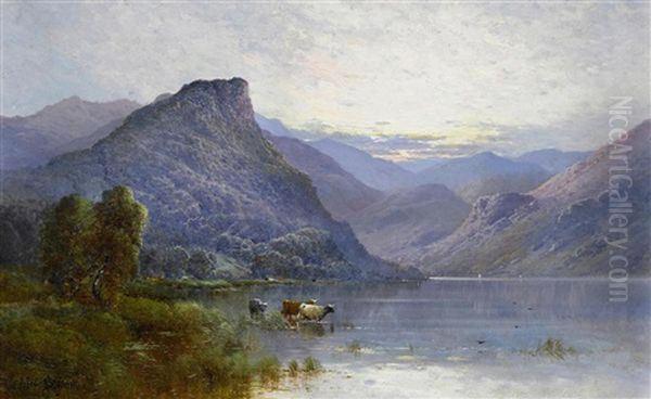 Early Morning, Derwentwater Oil Painting by Alfred Fontville de Breanski Jr