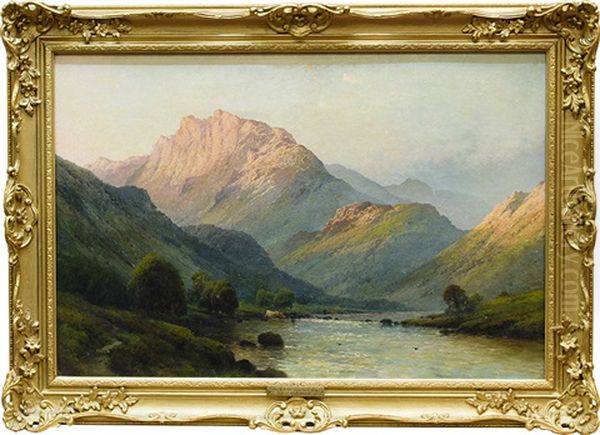 A West Highland River Oil Painting by Alfred Fontville de Breanski Jr