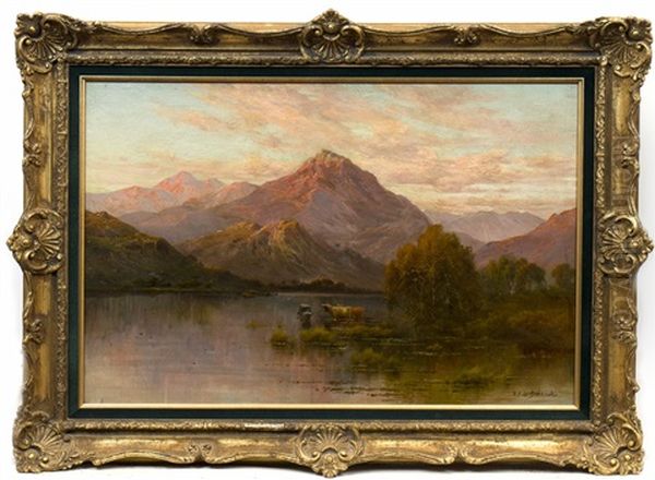 Loch Katrine Oil Painting by Alfred Fontville de Breanski Jr