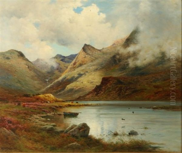 Loch Cornish Isle Of Skye Oil Painting by Alfred Fontville de Breanski Jr