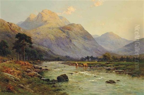 The Slopes Of Ben Nevis Oil Painting by Alfred Fontville de Breanski Jr